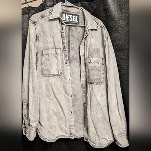 Diesel Gray Denim D-Milov Shirt